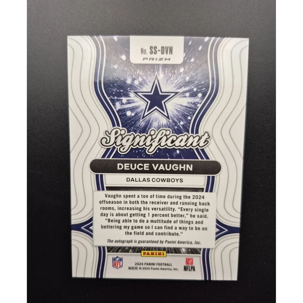 2024 Panini Prizm Deuce Vaughn #SS-DVN Significant Silver Prizm‎ Auto Cowboys